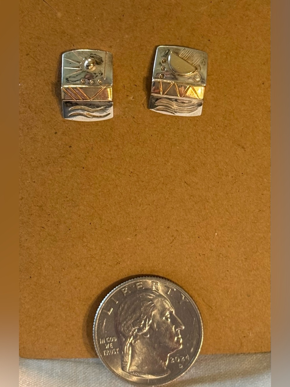 Lisa McCormick - Sterling Silver & 18K Gold Earrings (Kodiak, Alaska)